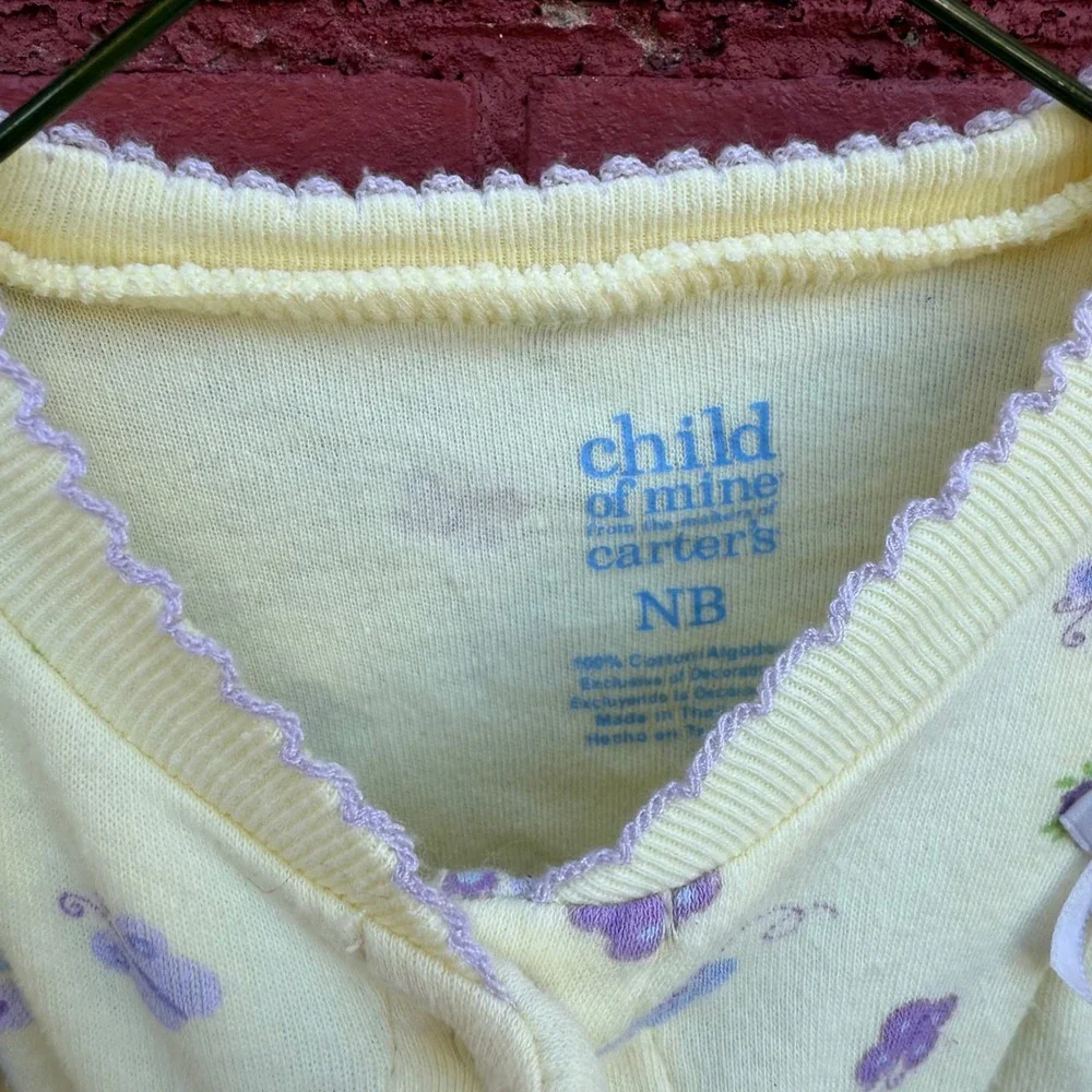 Child of Mine Carter's Baby Girl Newborn Precious Butterfly‎ Pajamas Romper
